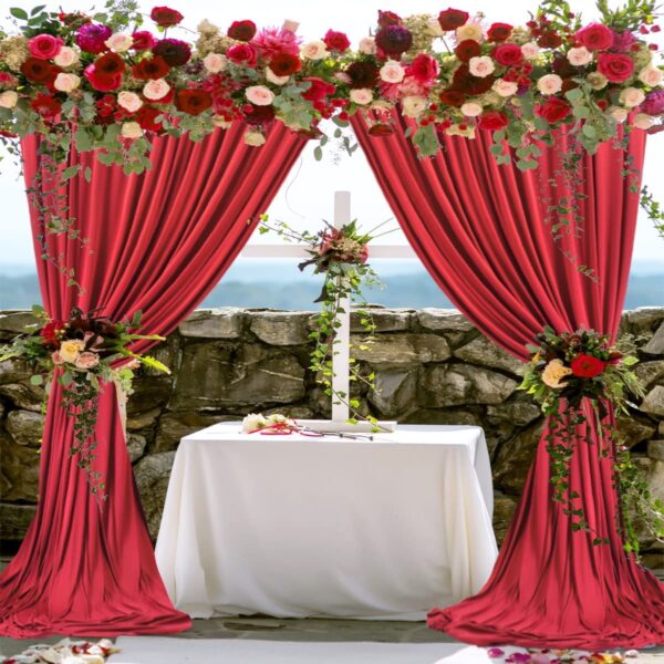 Stylish 10x10 Polyester Backdrop Curtains for Weddings and Home Decor - Image 5