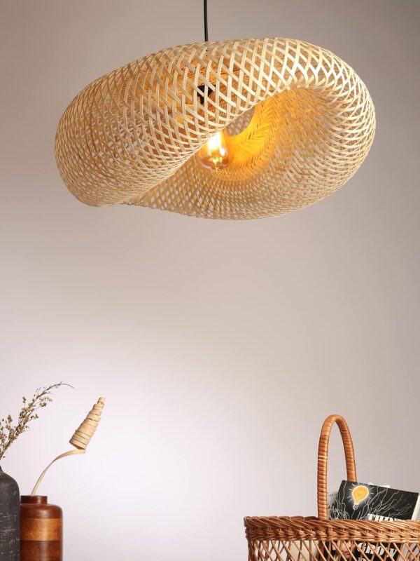 Bamboo Lampshades: Stylish Boho & Rattan Lighting for Your Home Decor - Image 2