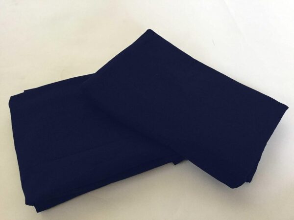 Lushomes Navy Blue Cotton Rod Pocket Curtains - Stylish Door Drapes Online - Image 3