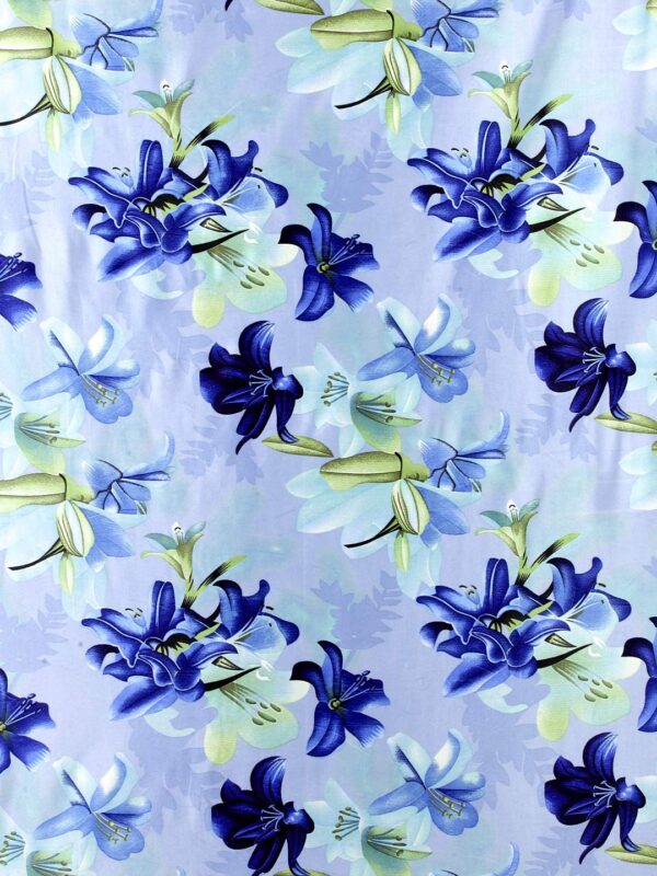 Blue 3D Flower Eyelet Polyester Curtains - Elegant Home Decor Upgrade - Image 4