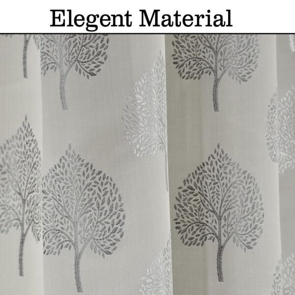 Premium Betel Leaf Curtains | 80% Room Darkening Grey Window Screens - Image 5