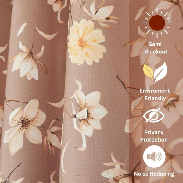 Tramb Printed Polyester Curtains for Privacy, Noise Reduction, and Thermal Control - Image 5