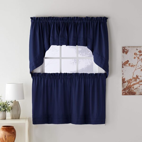 Stylish Navy Valance Curtain - Perfect Fit for Any Window (58" x 13") - Image 6