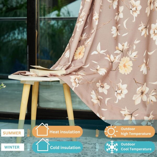 Tramb Printed Polyester Curtains for Privacy, Noise Reduction, and Thermal Control - Image 3