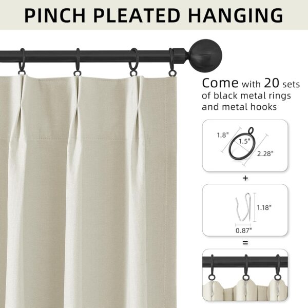 Elegant 90-Inch Blackout Curtains for Living Room - Thermal Light Blocking Drapes - Image 2