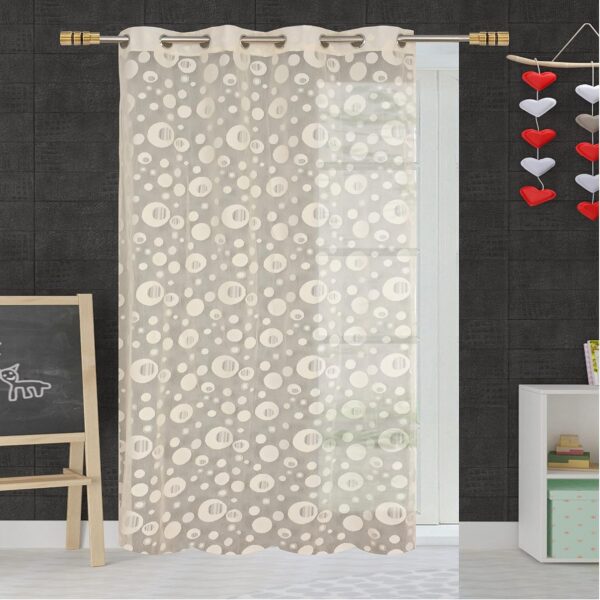 Elegant Cream Sheer Net Curtains - 5 Feet, Perfect for Any Room - Image 2