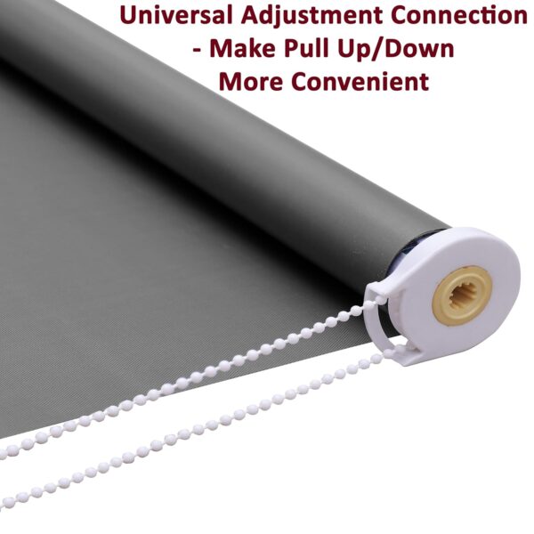 Grey Waterproof Roller Blinds for Sun Blockage - 300 GSM Polyester Curtains - Image 3