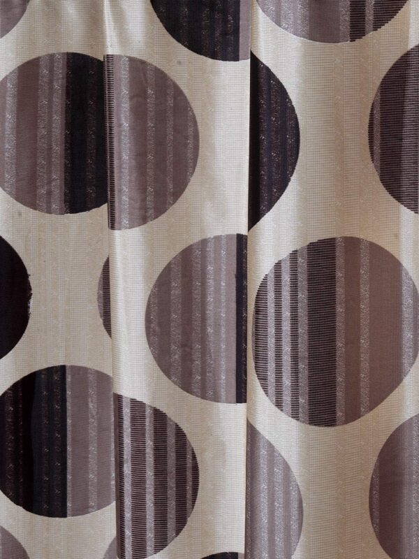 Cortina 2 Piece Brown Polka Dot Eyelet Curtains - Stylish Door Decor - Image 3