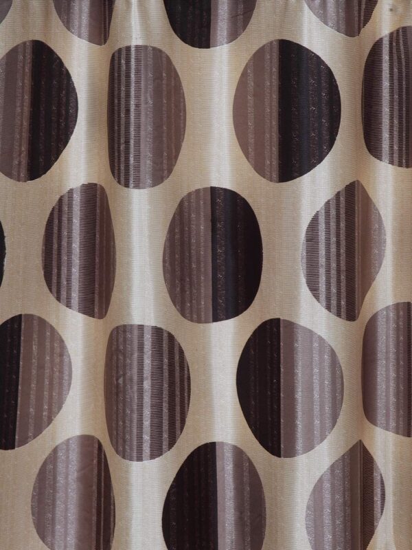 Cortina 2 Piece Brown Polka Dot Eyelet Curtains - Stylish Door Decor - Image 2