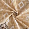 Elegant Brown Eyelet Window Curtains - Home Sizzler Ethnic Motif Panels - Image 3
