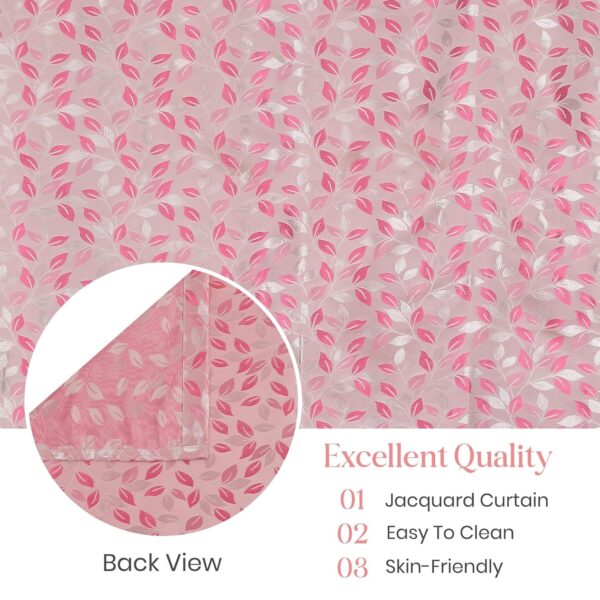 Elegant 7-Foot Pink Curtains for Doors | Premium Polyester Eyelet Parda Set - Image 6