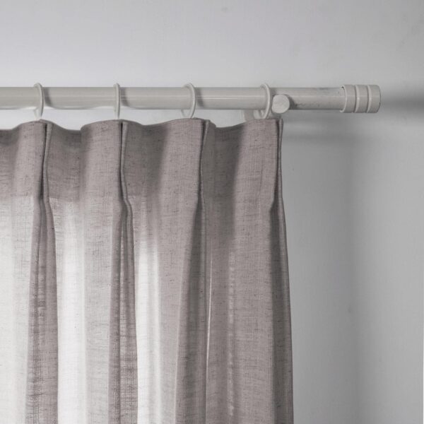 Elegant 96-Inch Faux Linen Pinch Pleat Drapery for Light Filtering Privacy - Image 2