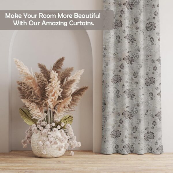 Elegant 7ft Door Curtains in Coffee | Premium Polyester for Modern Homes - Image 7