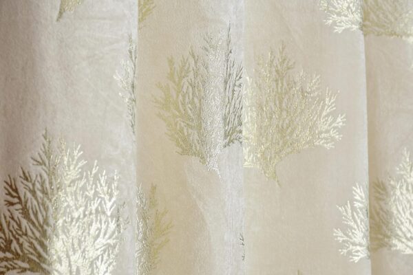 Velvet Blackout Curtains: 7ft Room Darkening Cream Curtains for Living Room & Bedroom - Image 5