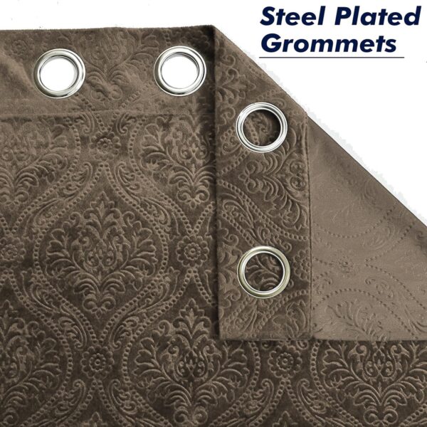 Stylish Velvet Embossed Door Curtains Set for Chic Home Decor - Image 4