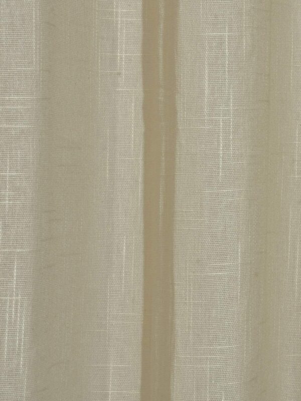 Cotton Linen Sheer Curtains Set for Elegant Home Decor in Butter Cream - Image 7