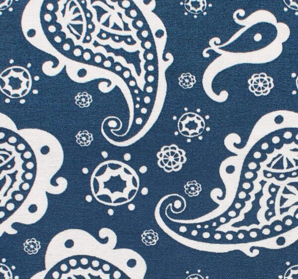 Elegant Airwill Blue Paisley Cotton Door Curtains - 4x9ft Pack of 2 - Image 4