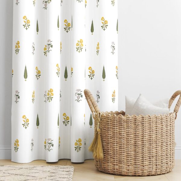 Brighten Your Space with Haus & Kinder 100% Cotton Curtains in Yellow - Image 3