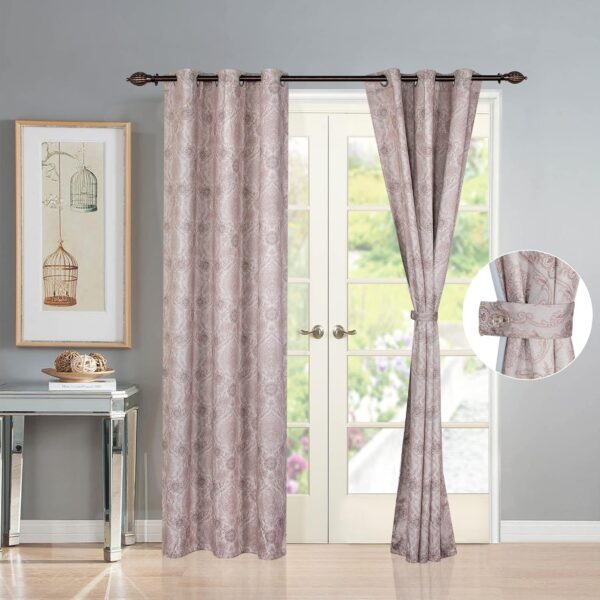 Elegant Semi Blackout Geometric Curtains for Bedroom and Living Room Decor - Image 2