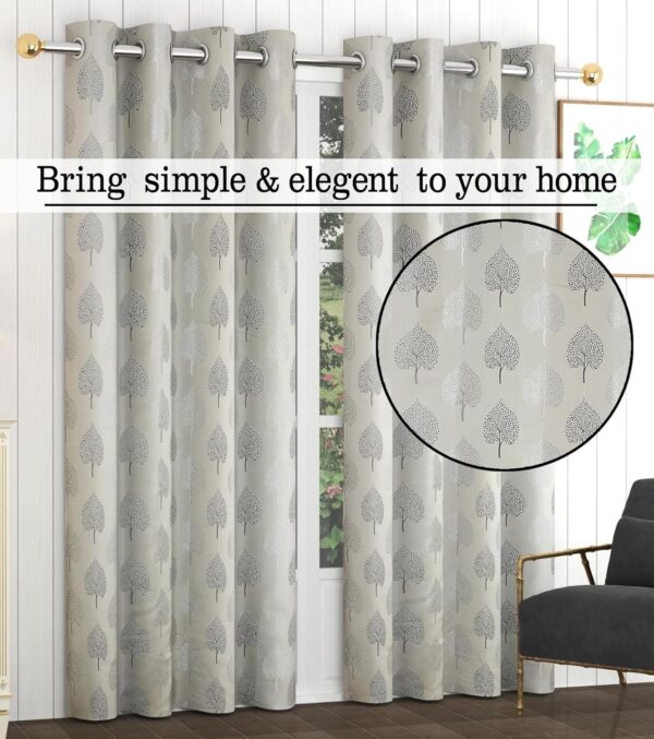 Premium Betel Leaf Curtains | 80% Room Darkening Grey Window Screens - Image 3