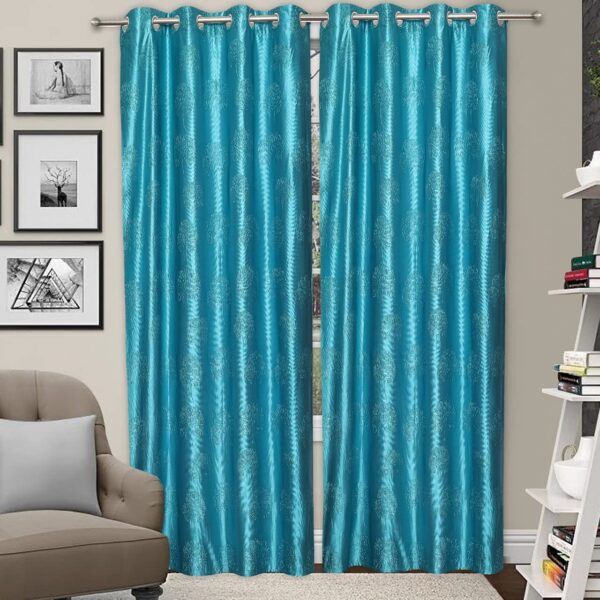 Aqua Thermal Insulated Room Darkening Curtains for Bedroom and Living Room - Image 2