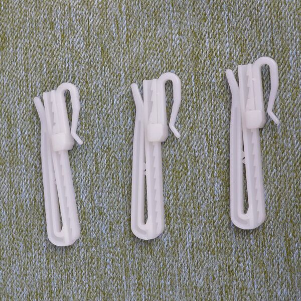 Adjustable Plastic Curtain Hooks for Pleated Drapes and Shower Curtains - 30 Pack - Image 8