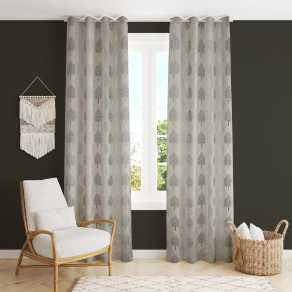 Premium Betel Leaf Curtains | 80% Room Darkening Grey Window Screens - Image 8