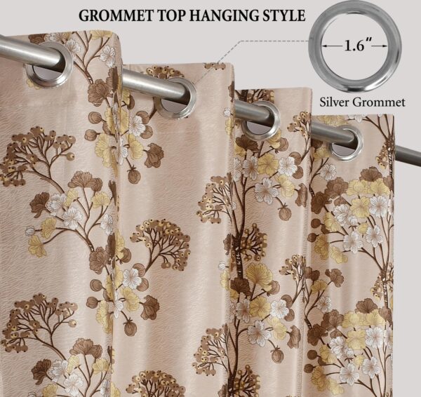 Premium 5 Feet Long Polyester Window Curtains Set for Home and Office - Image 5