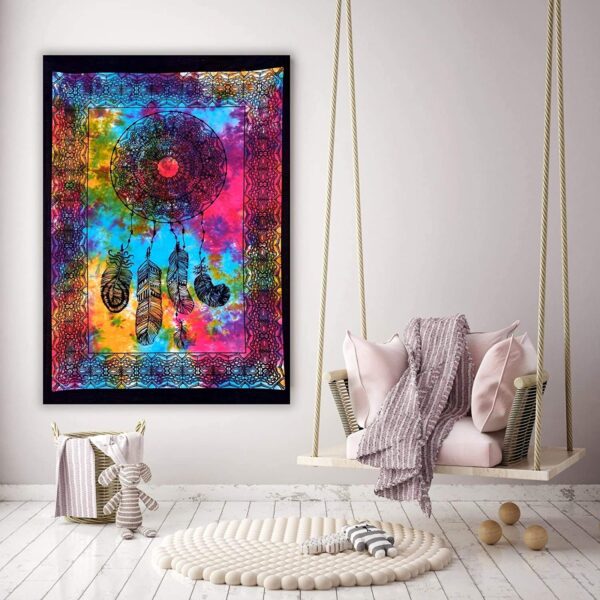 Psychedelic Dream Catcher Mandala Wall Hanging for Bohemian Home Decor - Image 2