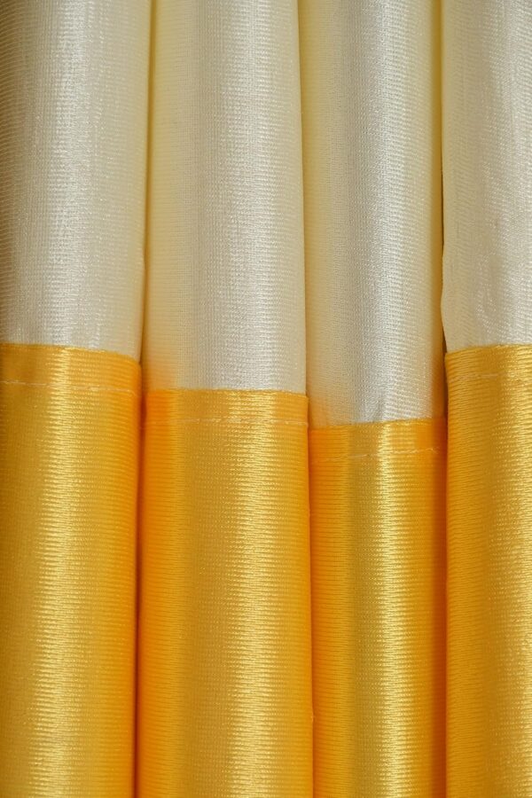 Stylish Yellow Polyester Curtains for Windows - 6 Feet, Pack of 2 - Image 3