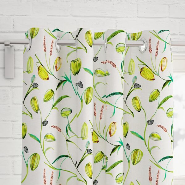 Stylish Printed Blackout Door Curtains: Home Centre Saddle Set of 2 - Image 2