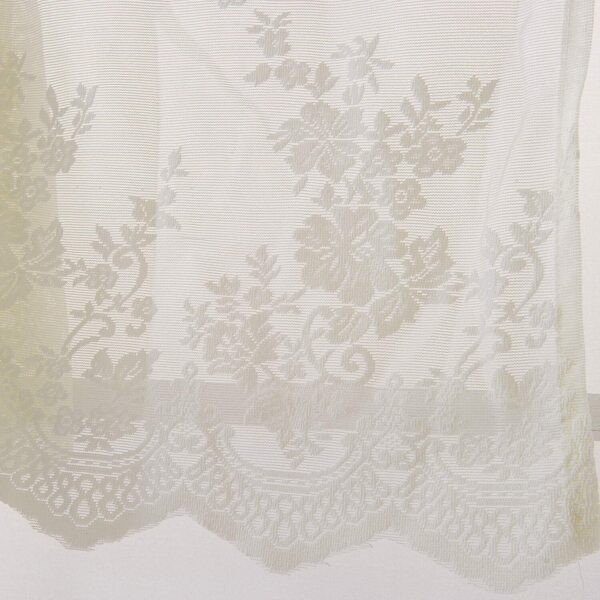 Beige Sheer Lace Curtain Valances for Vintage-Style Window Decor - Image 5