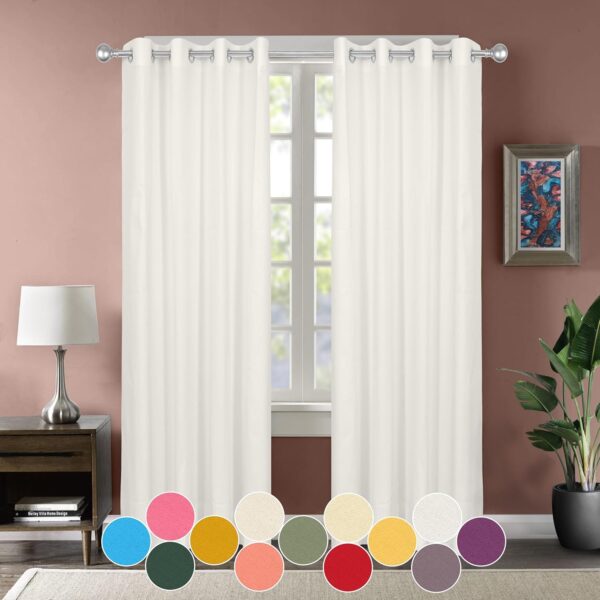 Elegant Canvas Cotton Door Curtains with Eyelets for Home and Hotel Decor - Image 8