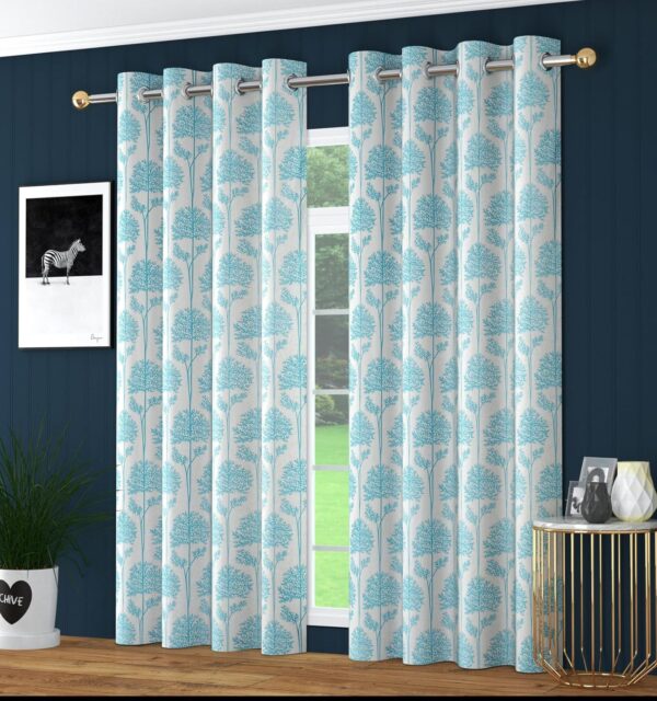 Tree Printed Long Window Curtains Set of 2 for Room Darkening Decor - Image 2