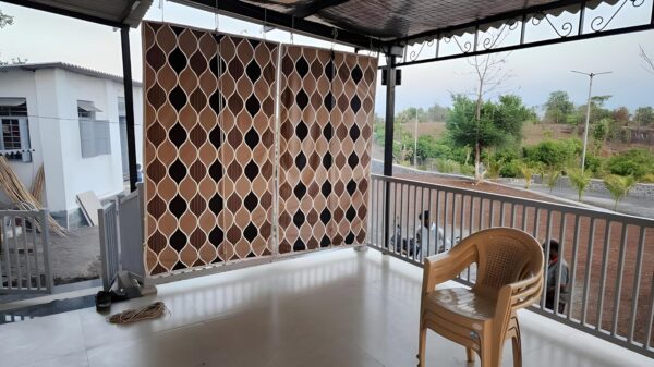 Dhori Bamboo Roll-up Blinds: Waterproof Curtains for Windows and Balconies - Image 5