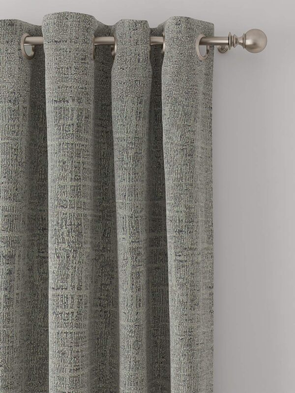 Elegant Jacquard Woven Grommet Curtain Panel Set for Luxurious Home Decor - Image 2