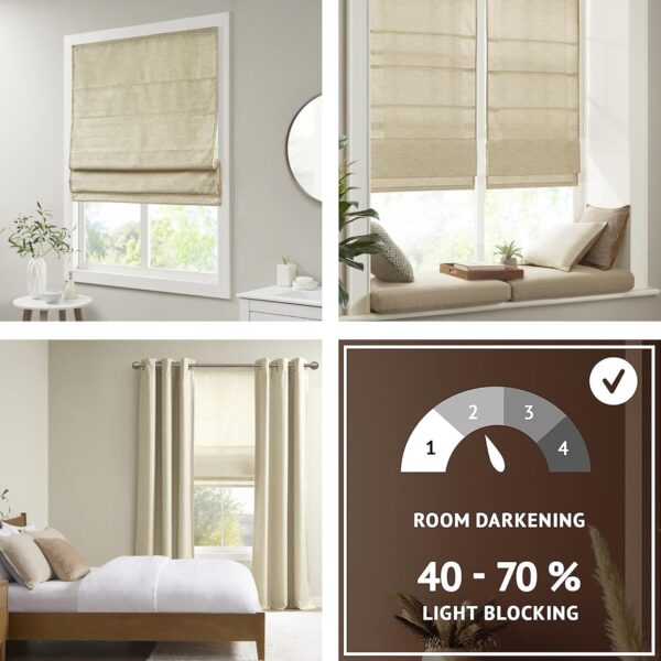 Madison Park Cordless Roman Shades: Stylish, Energy Efficient Window Treatment for Any Room - Image 2