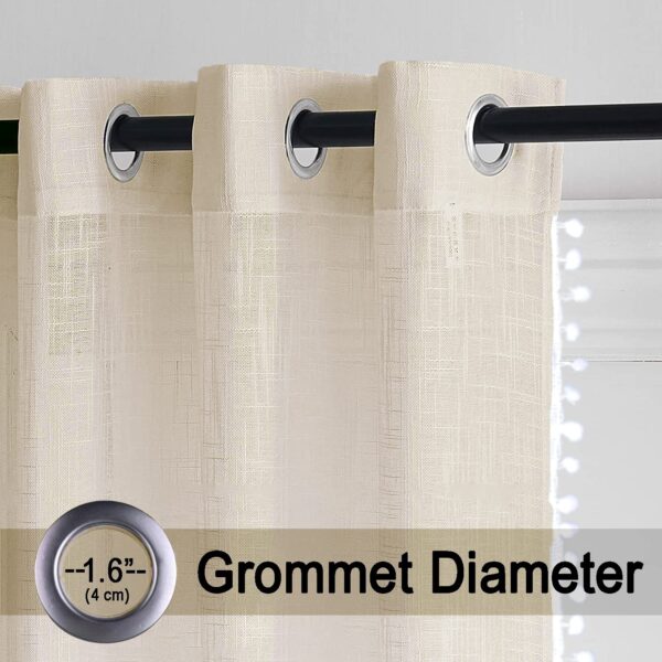 Chic HOMEMONDE Cotton Sheer Door Curtains for Stylish Home Decor - Image 3