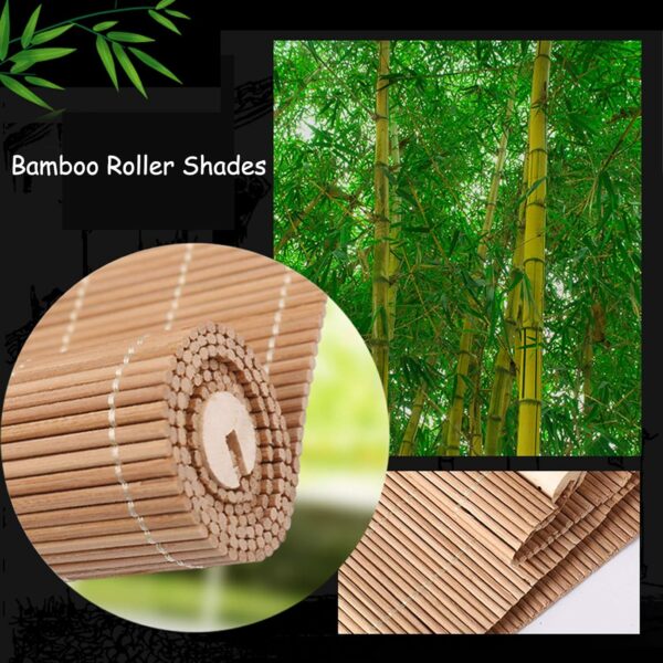 Bamboo Roman Shades for Home and Balcony - Stylish and Breathable Blinds - Image 2