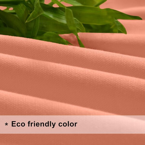 Stylish Peach Cotton Curtains Set for Elegant Home Decor and Living Rooms - Image 3