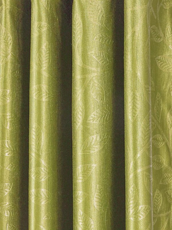 Elegant Green Polyester Long Door Curtains - 9 Feet, Pack of 2 - Image 4