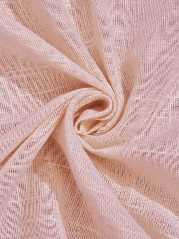 Elegant Baby Pink Cotton Linen Curtains for Stylish Home Decor - Image 2