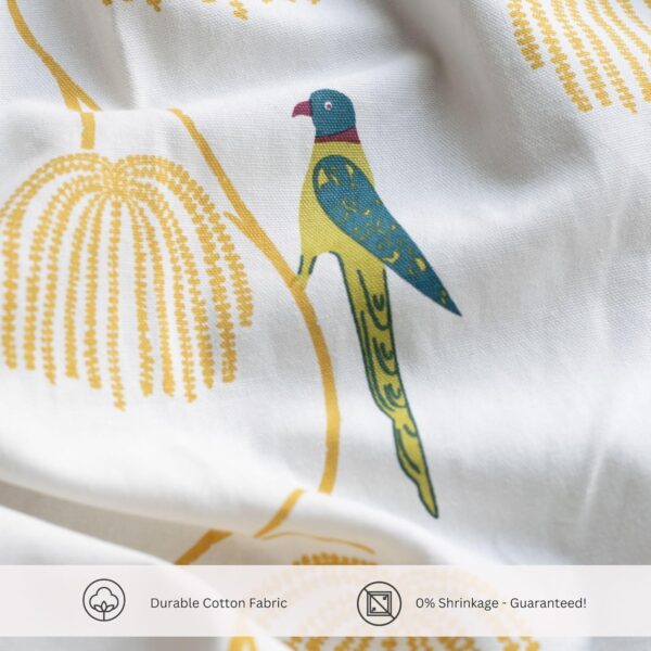 Bohemian Tasseled Parrot Print Cotton Curtains - Room Darkening Window Decor - Image 4