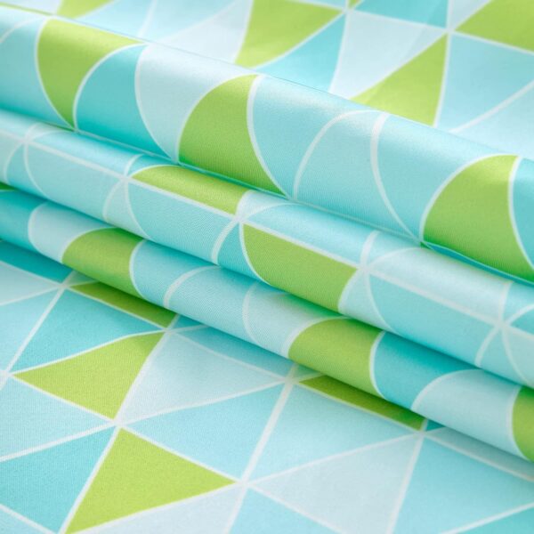 Stylish Encasa XO Triangles Aqua Window Curtains Set for Any Room - Image 4