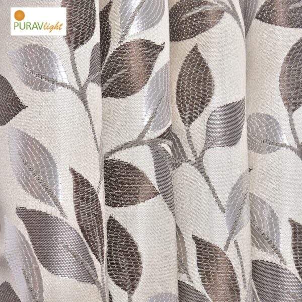 Elegant Jacquard Leaf Design Room Darkening Curtains for Living Room or Bedroom - Image 6