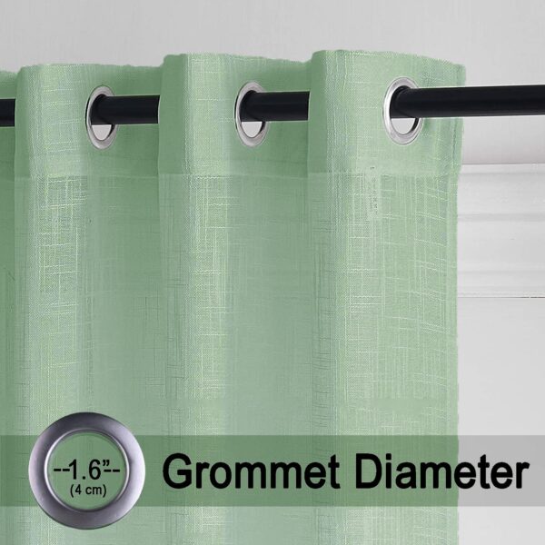 Elegant Mint Sheer Curtain Set for 8-Foot Doors - Home Decor Delight - Image 3