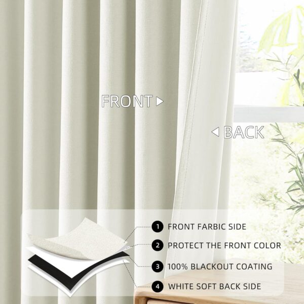 Elegant Ivory Pinch Pleat Blackout Curtains for Living Room and Bedroom - Image 4