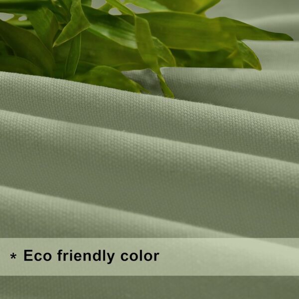 Elegant Avocado Green Cotton Door Curtains: Light Protection Set of 2 - Image 2