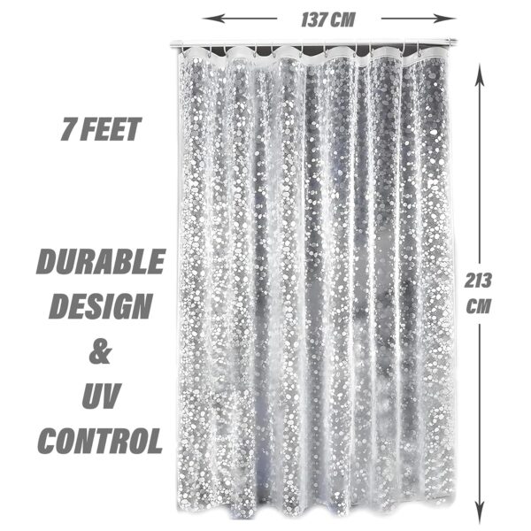 Kuber Industries PVC AC Curtain: Waterproof, Mold-Free, 7 Feet White Design - Image 3