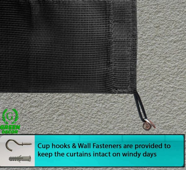 Black Fiberglass Mosquito Net Curtain for Doors and Windows - 4.5x10 Feet - Image 4